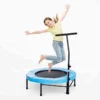 HOMCOM Mini Trampoline With Height Adjustable Handle - Blue - A00-012BU