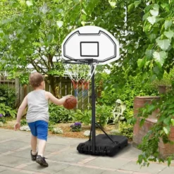HOMCOM Portable Basketball Hoop With Backboard - Black - A61-001