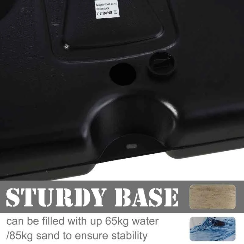 HOMCOM Portable Basketball Hoop With Backboard - Black - A61-013 - Image 8