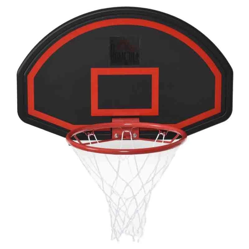 HOMCOM Basketball Hoop Backboard With Net - Black/Red - A61-019 - Image 2