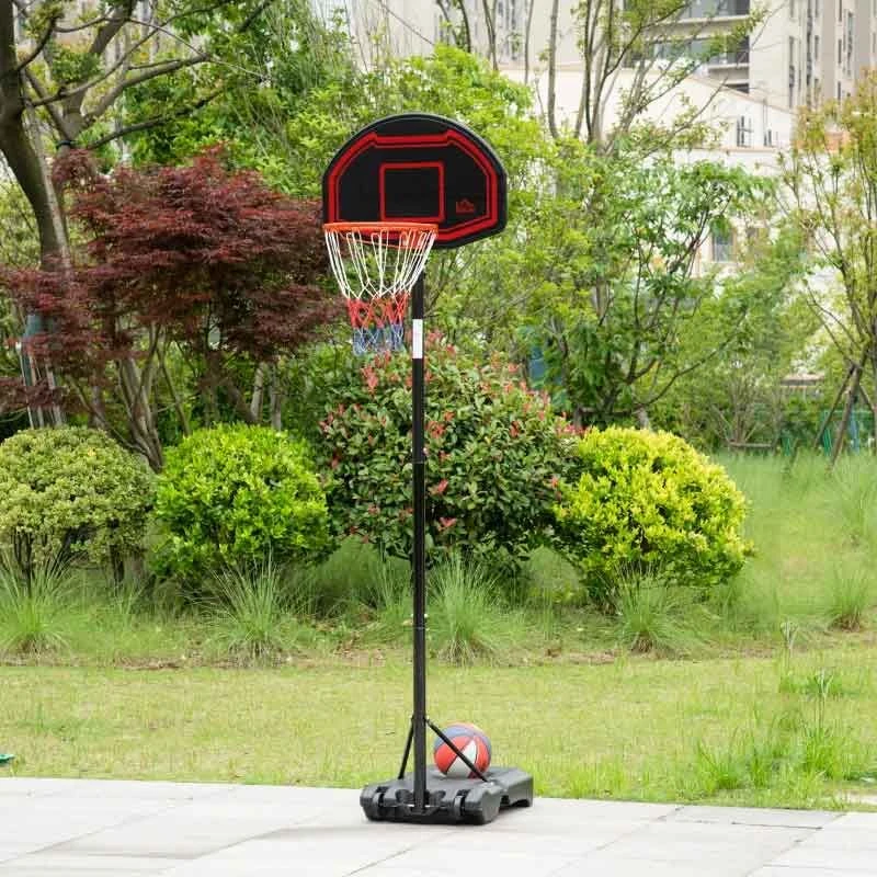HOMCOM Portable Basketball Hoop With Backboard - Black/Red - A61-027BK - Image 2