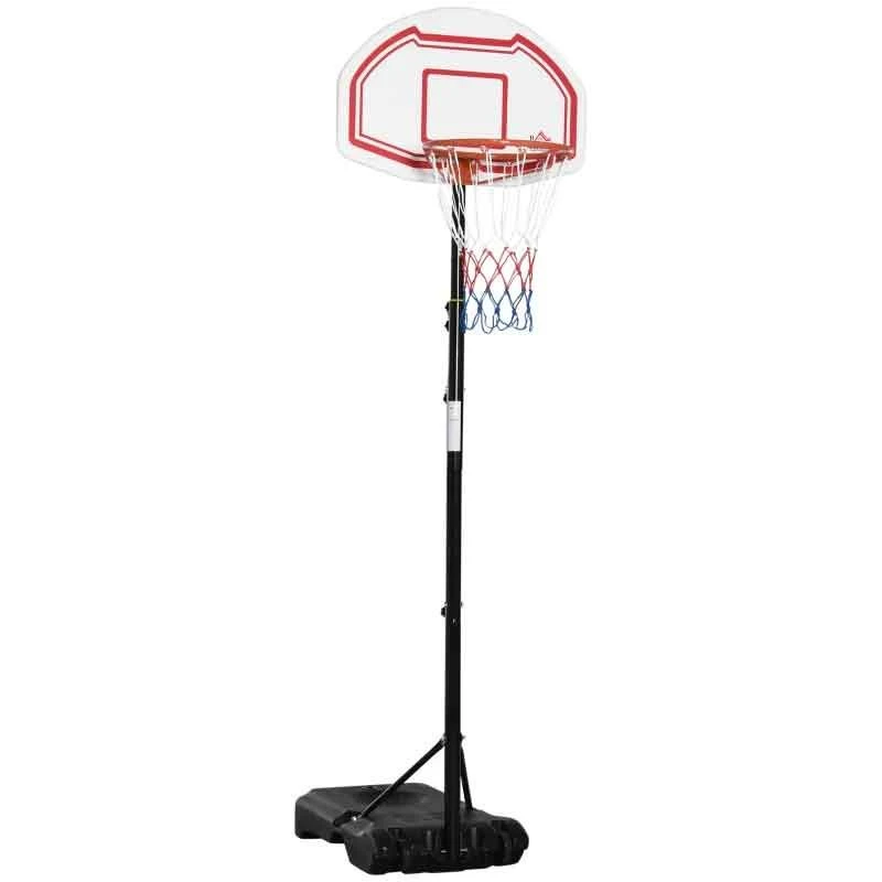 HOMCOM Portable Basketball Hoop With Backboard - Black/Red/White - A61-027RD - Image 4
