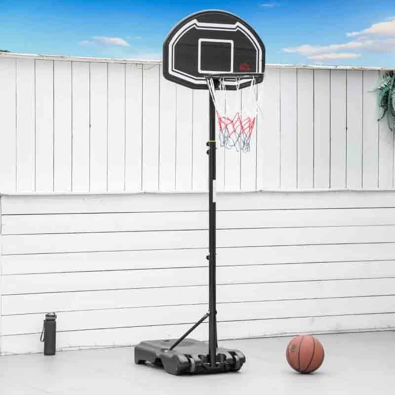HOMCOM Portable Basketball Hoop With Backboard - Black - A61-028RD - Image 2