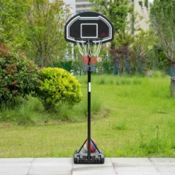 HOMCOM Portable Basketball Hoop With Backboard - Black - A61-028RD