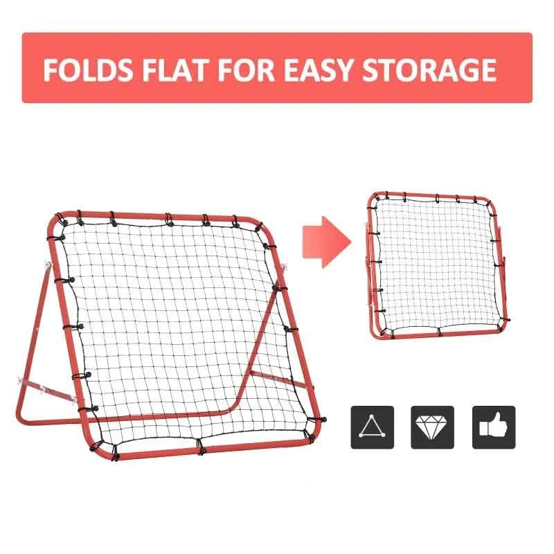 HOMCOM Rebounder Net With PE Mesh - Red/Black - A62-012 - Image 5
