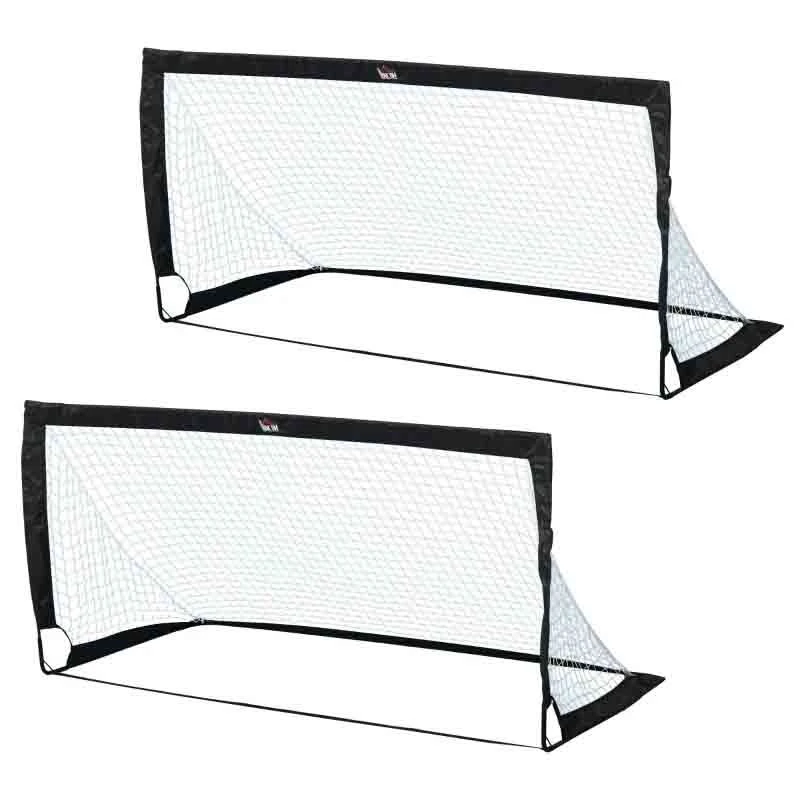 HOMCOM 2 In 1 Football Goal - Black - A62-015BK - Image 5