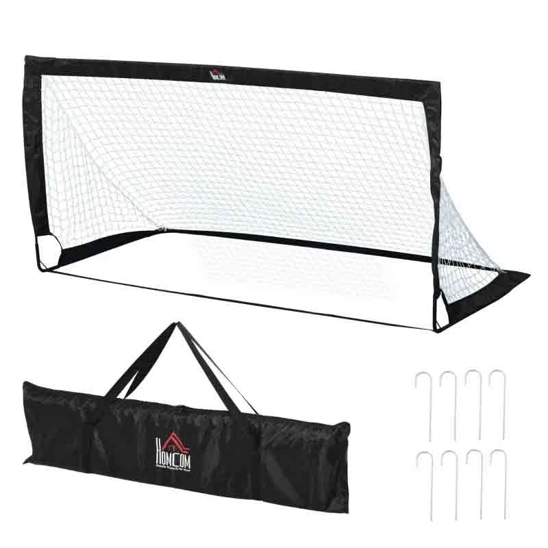 HOMCOM 2 In 1 Football Goal - Black - A62-015BK - Image 8
