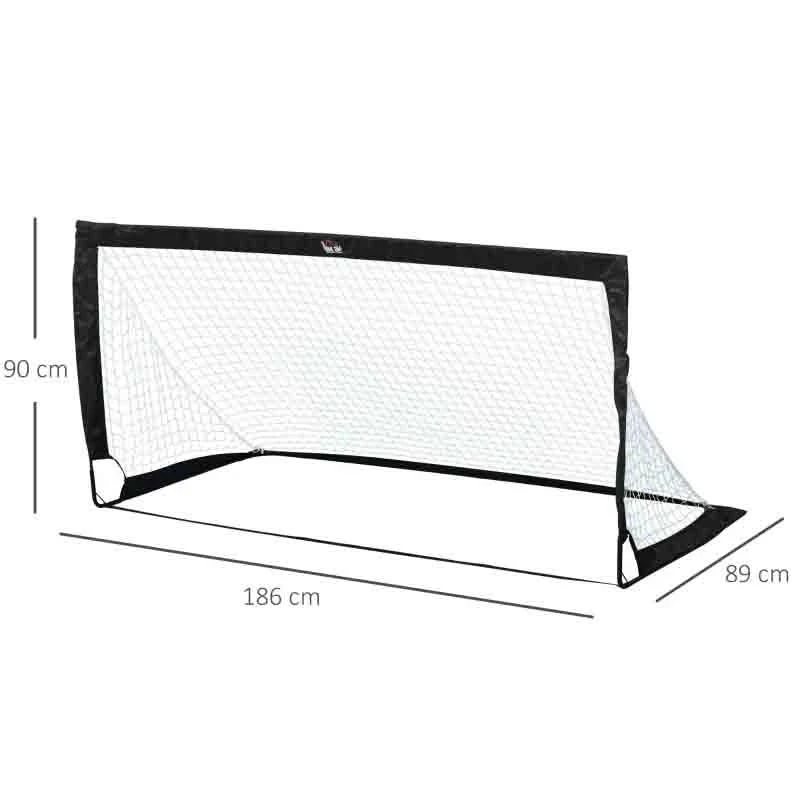 HOMCOM 2 In 1 Football Goal - Black - A62-015BK - Image 6