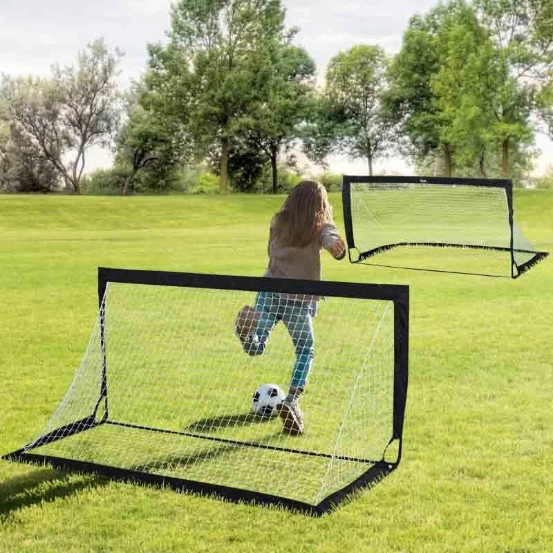 HOMCOM 2 In 1 Football Goal - Black - A62-015BK