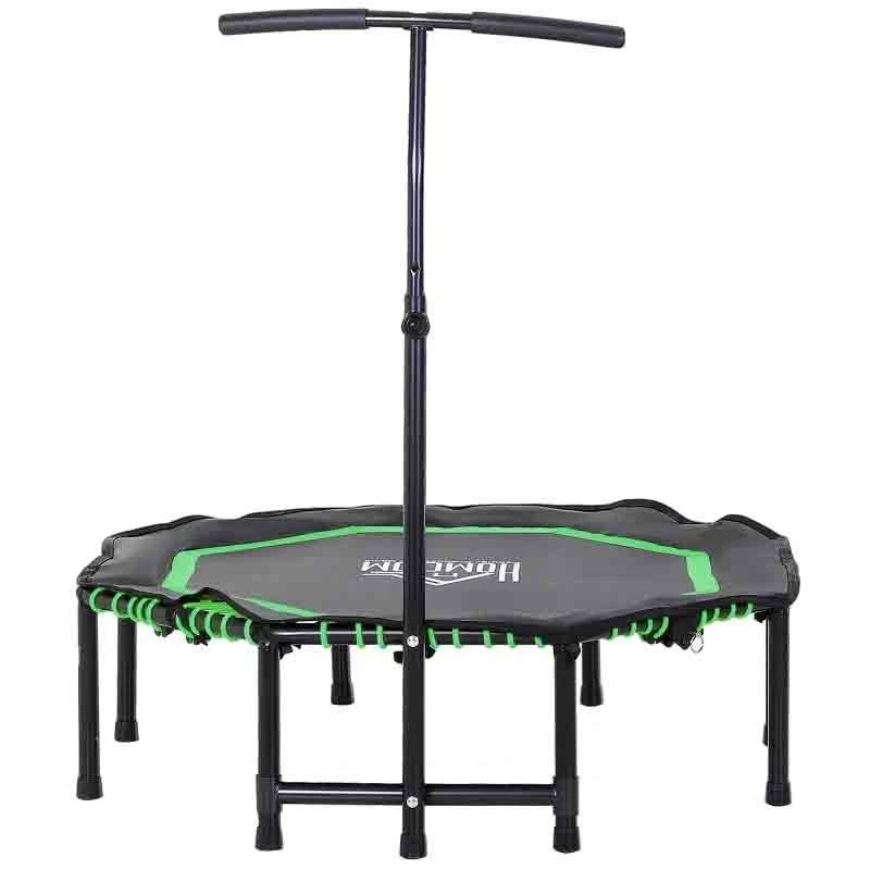 HOMCOM Mini Trampoline With Height Adjustable Handle - Green/Black - A71-007GN - Image 3