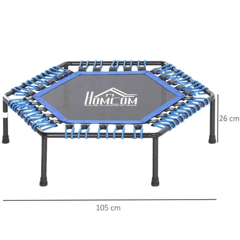 HOMCOM Mini Hexagon Trampoline - Blue/Black - A71-009BU - Image 4