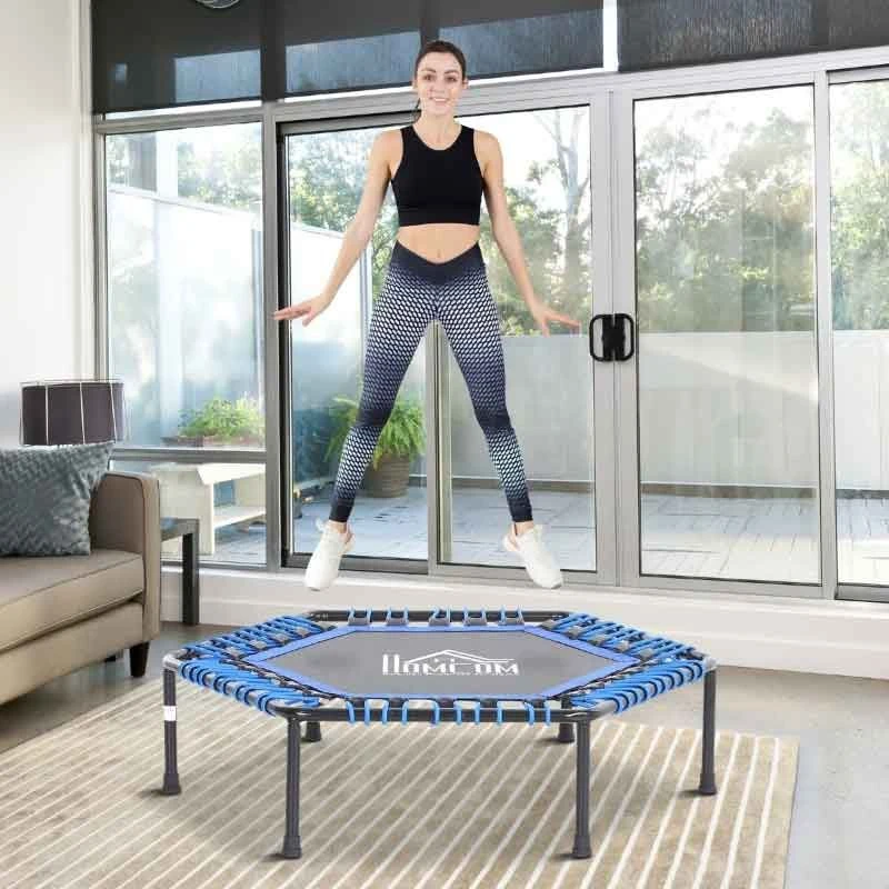 HOMCOM Mini Hexagon Trampoline - Blue/Black - A71-009BU