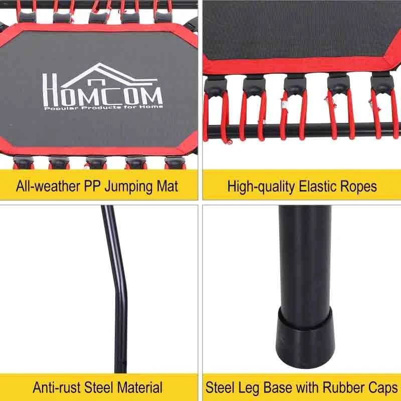 HOMCOM Mini Hexagon Trampoline - Red/Black - A71-009RD - Image 10
