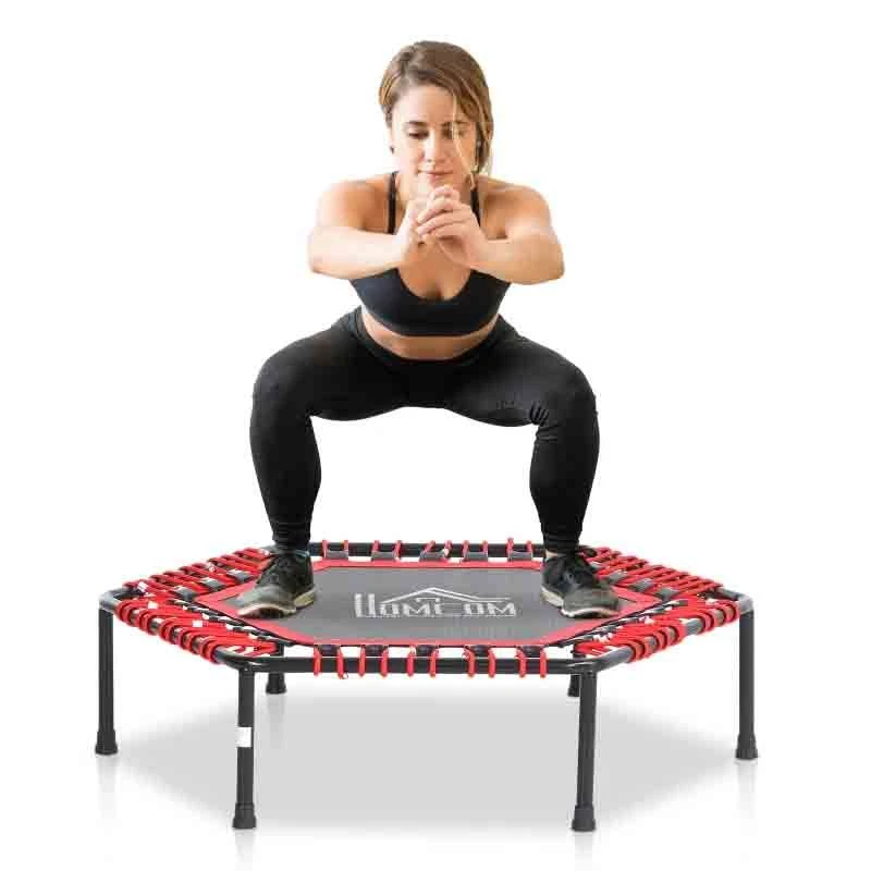 HOMCOM Mini Hexagon Trampoline - Red/Black - A71-009RD - Image 2