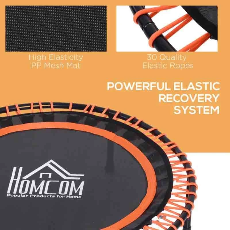 HOMCOM Mini Fitness Trampoline - Black/Orange - A93-038 - Image 9