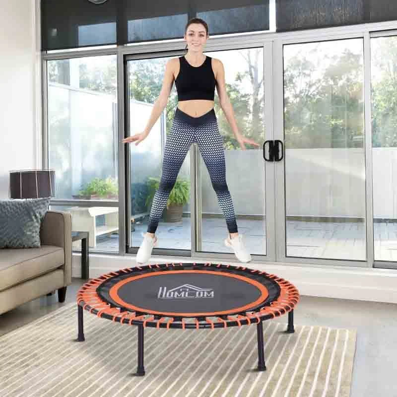 HOMCOM Mini Fitness Trampoline - Black/Orange - A93-038 - Image 2