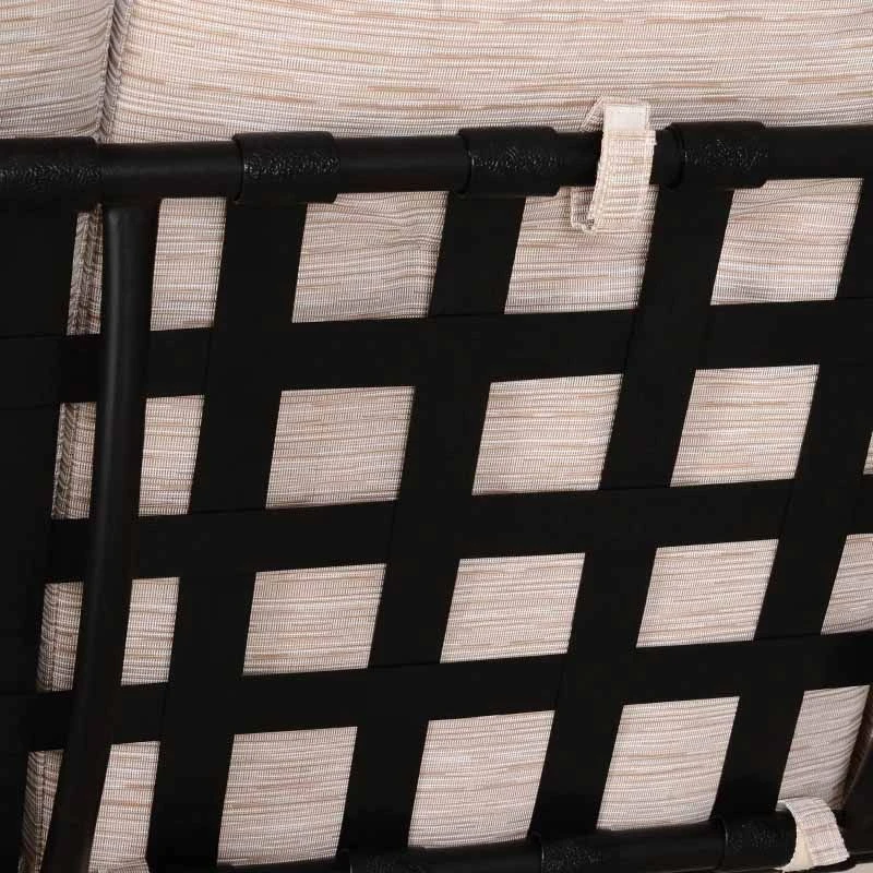 Outsunny 3-Seater Garden Swing Chair With Cushions - Beige - 84A-140V70BG - Image 6