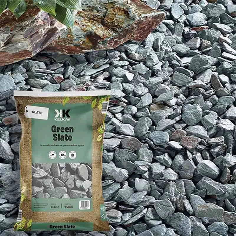 Kelkay Green Garden Slate 20-40mm - Bulk Bag - 7017