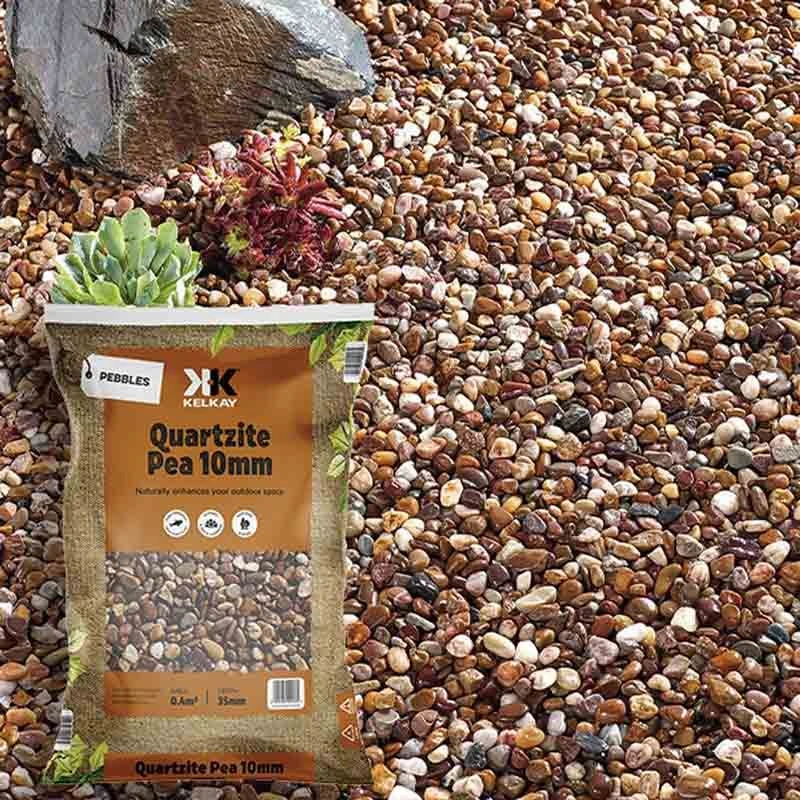 Kelkay Quartzite Pea Garden Pebbles 6-14mm - Bulk Bag - 7024