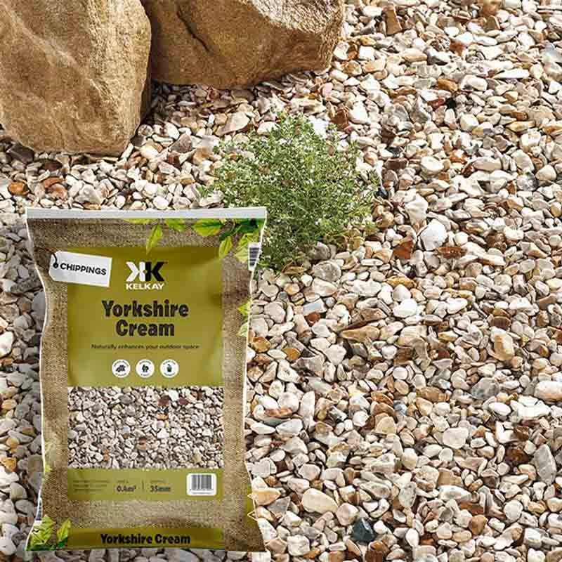 Kelkay Yorkshire Cream Garden Chippings 15-25mm - Bulk Bag - 7038