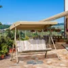 Outsunny 3 Seater Garden Swing Chair - Beige - 84A-101