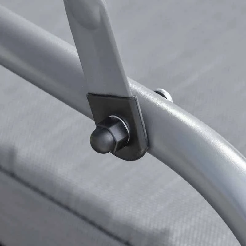 Outsunny 2-in-1 3-Seater Garden Swing Chair - Grey - 84A-180 - Image 8