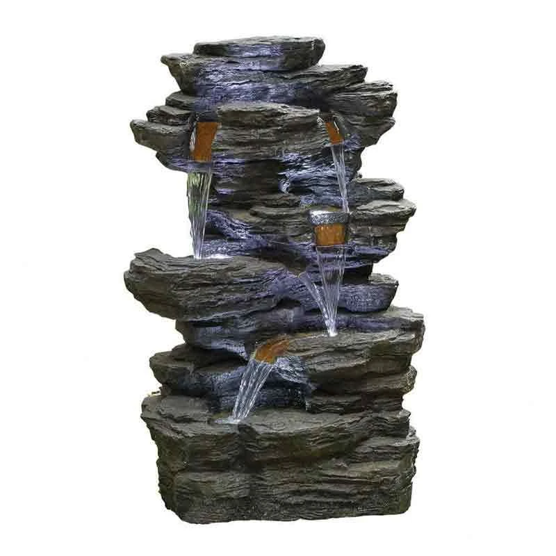 La Hacienda Hinoki Springs Inc LEDs Water Feature - 45235L - Image 2