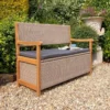 Rowlinson Alderley Rattan Storage Bench - Natural - NATWICKBEN