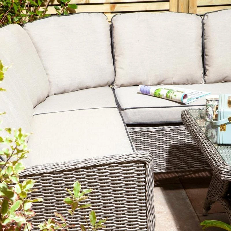 Rowlinson Prestbury 4 Piece Compact Corner Dining Set - Natural Stone - NSPRECODI - Image 5