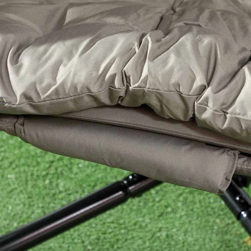 Outsunny Double Hanging 2 Seater Egg Chair - Sand Brown - 84A-266V70SD - Image 5