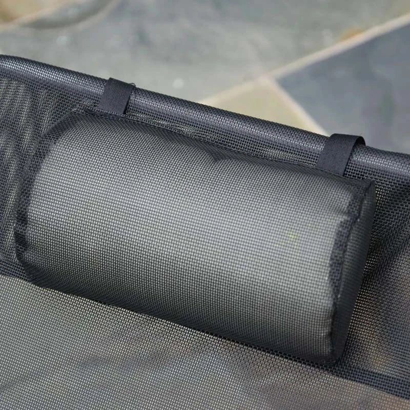 Outsunny Reclining Sun Lounger With Pillow - Black - 01-0336 - Image 8