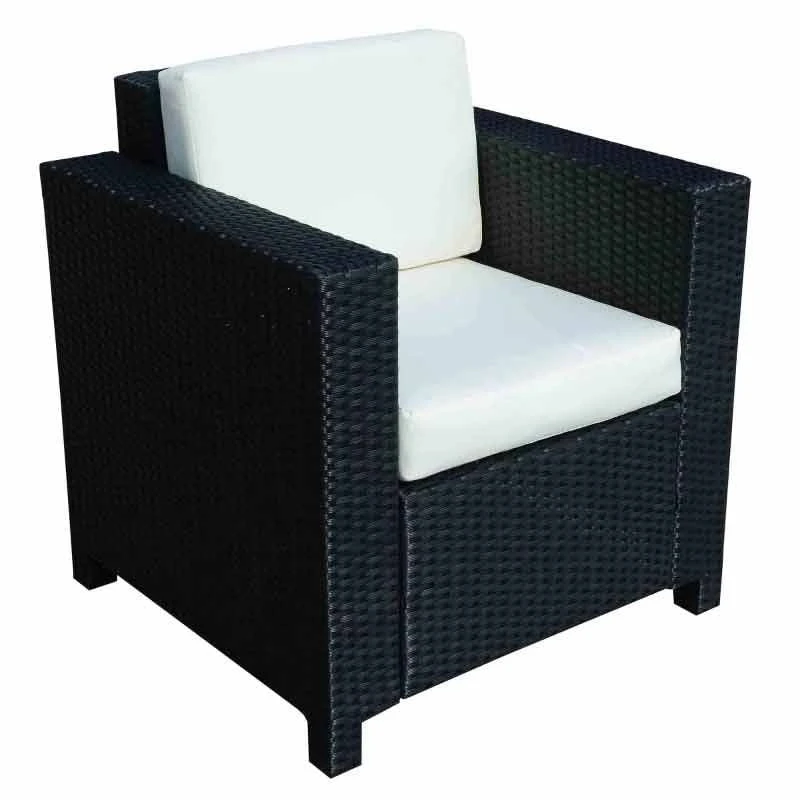Outsunny Single Rattan Sofa Armchair - Black - 01-0716 - Image 4