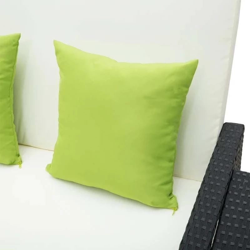 Outsunny 2-Seater Rattan Sofa Set With Foot Stool - Black/Cream - 01-0784 - Image 7