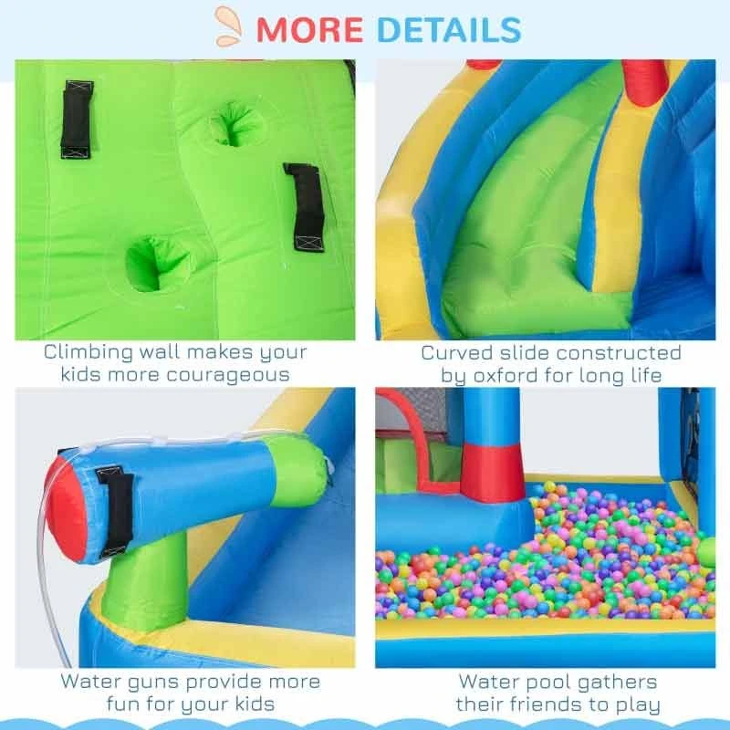 Outsunny 5-in-1 Large Bouncy Castle With Slide & Pool - 3.9 X 3 X 2m - 342-040V70 - Image 6