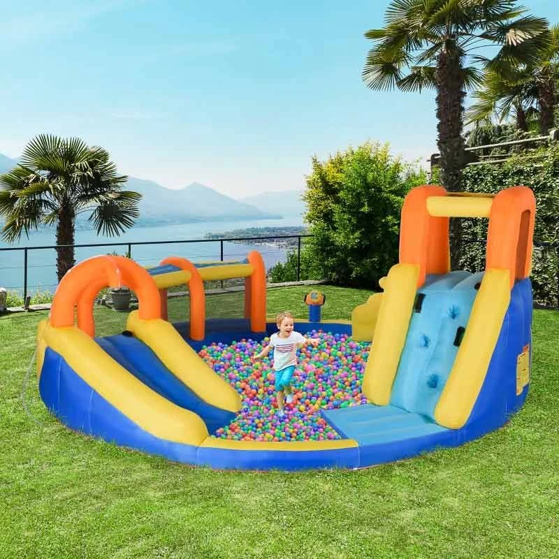 Outsunny 5-in-1 Large Bouncy Castle With Slide & Pool - 4.35 X 4.35 X 2m - 342-048V70 - Image 10