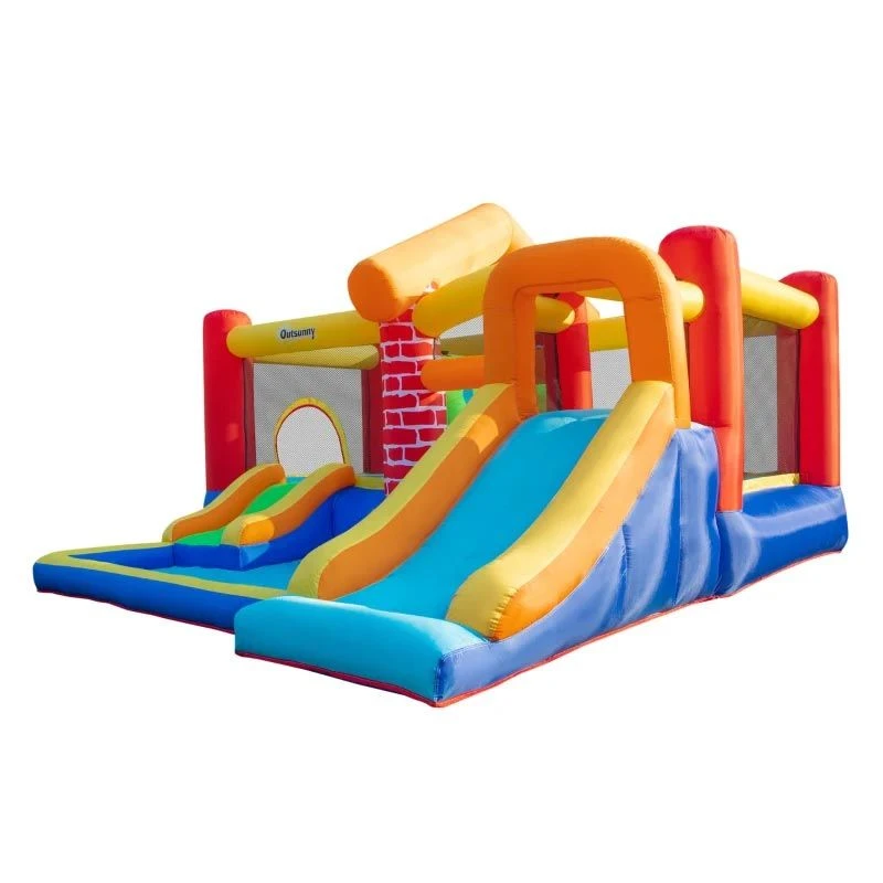 Outsunny 4-in-1 Extra Large Bouncy Castle With Slide & Pool - 3.8 X 3.7 X 2.3m - 342-055V70 - Image 10