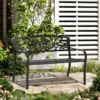 Outsunny 2-Seater Garden Bench Steel - Black - 840-036