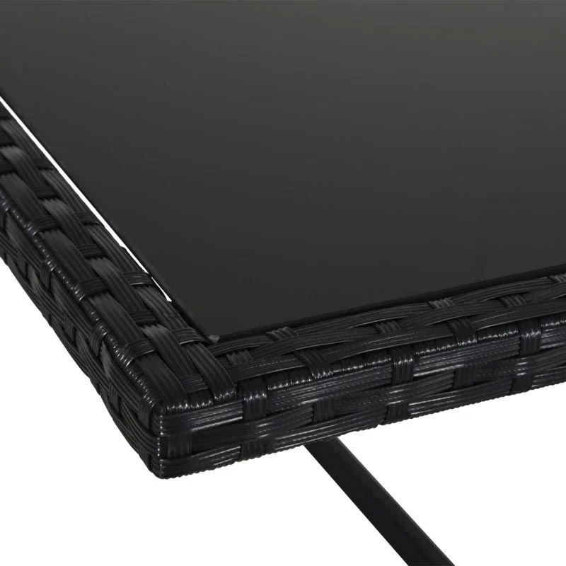 Outsunny 8-Seater Rattan Dining Table And Chair Set - Black & Milk White - 841-108 - Image 8