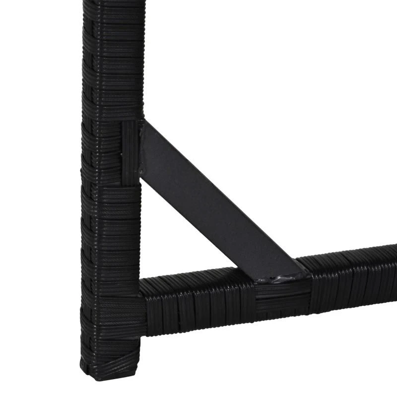 Outsunny 8-Seater Rattan Dining Table And Chair Set - Black & Milk White - 841-108 - Image 9