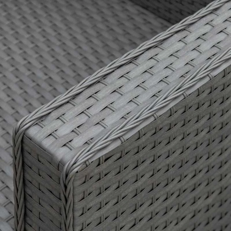 Outsunny 4-Seater Rattan Garden Furniture Set - Grey - 841-147 - Image 8