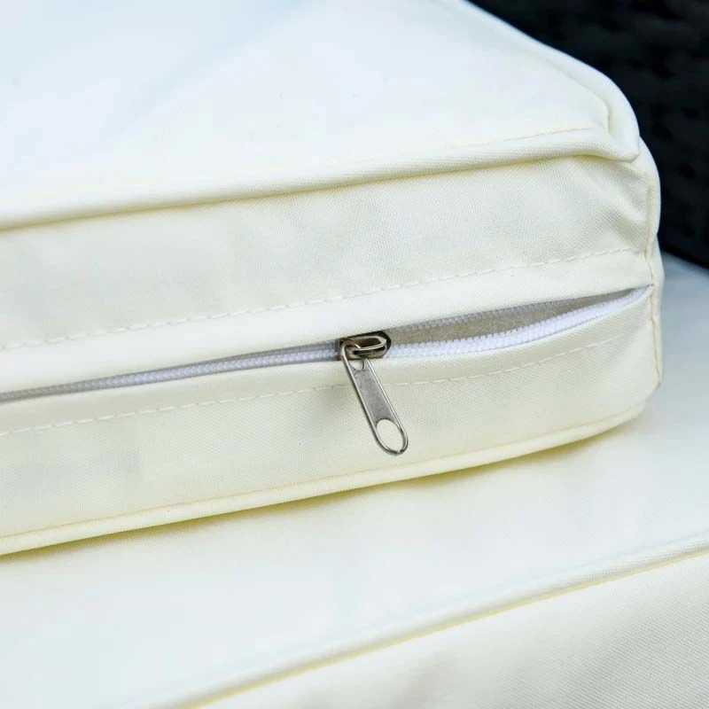 Outsunny 7-Seater Rattan Garden Furniture Set - Grey/Cream - 841-159 - Image 9