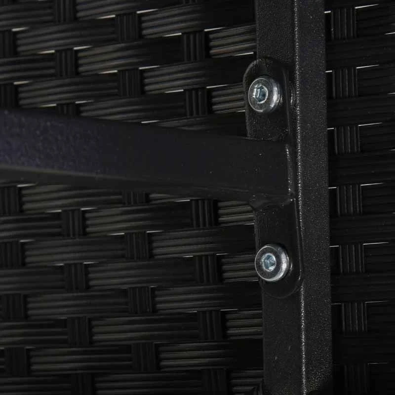 Outsunny 11 Piece Rattan Dining Patio Set With Cushion - Black & Milk White - 841-163 - Image 9