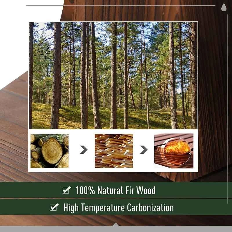 Outsunny Fir Wood 3 Barrel Water Feature With Electric Pump - Brown - 844-271V70 - Image 5