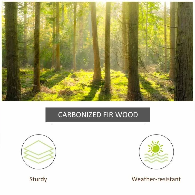 Outsunny Fir Wood Garden Décor Wishing Well Barrel Water Feature - Brown - 844-273V70 - Image 4