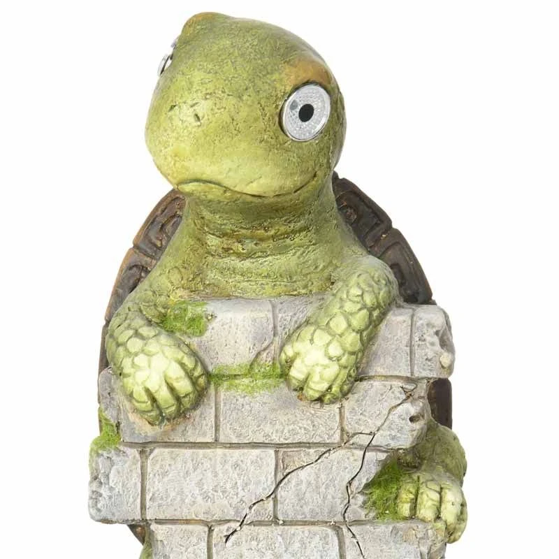 Outsunny Vivid Tortoise Garden Ornament With Solar LED Light - Green - 844-662V00MX - Image 9
