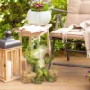 Outsunny Hanging Vivid Frog On Swing Outdoor Garden Ornament - Green - 844-664V00MX