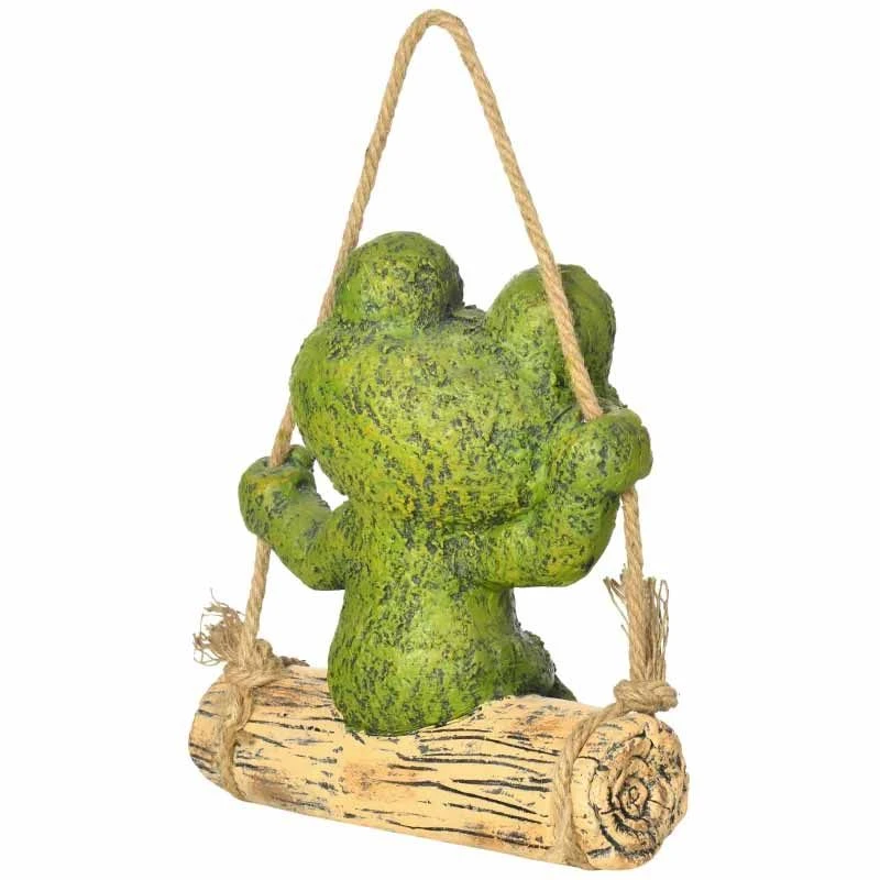 Outsunny Hanging Vivid Frog On Swing Outdoor Garden Ornament - Green - 844-664V00MX - Image 7