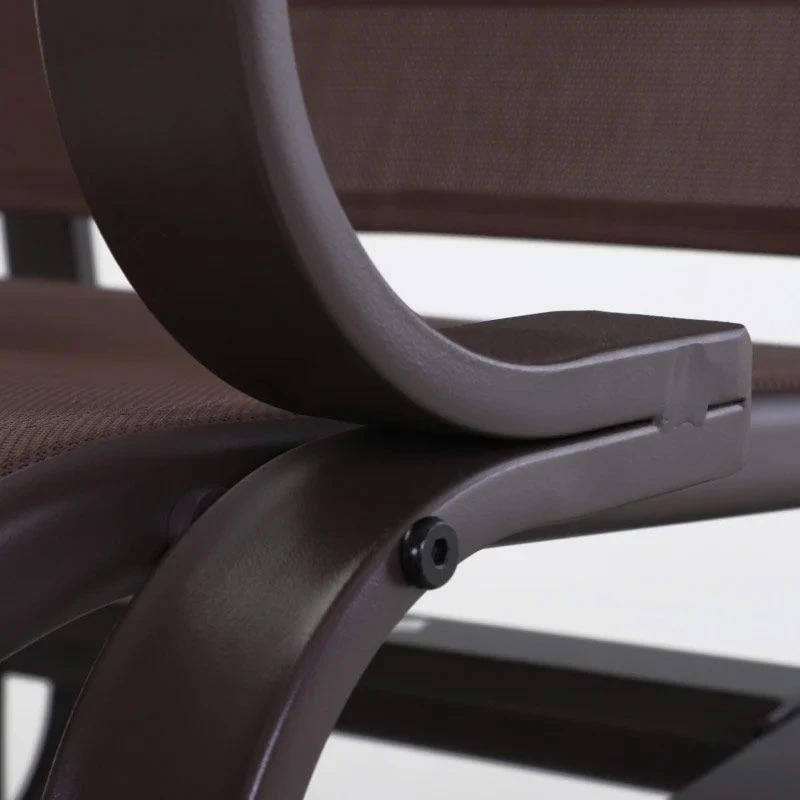 Outsunny Outdoor Garden Rocking Chair - Steel - Grey - 84A-009 - Image 8