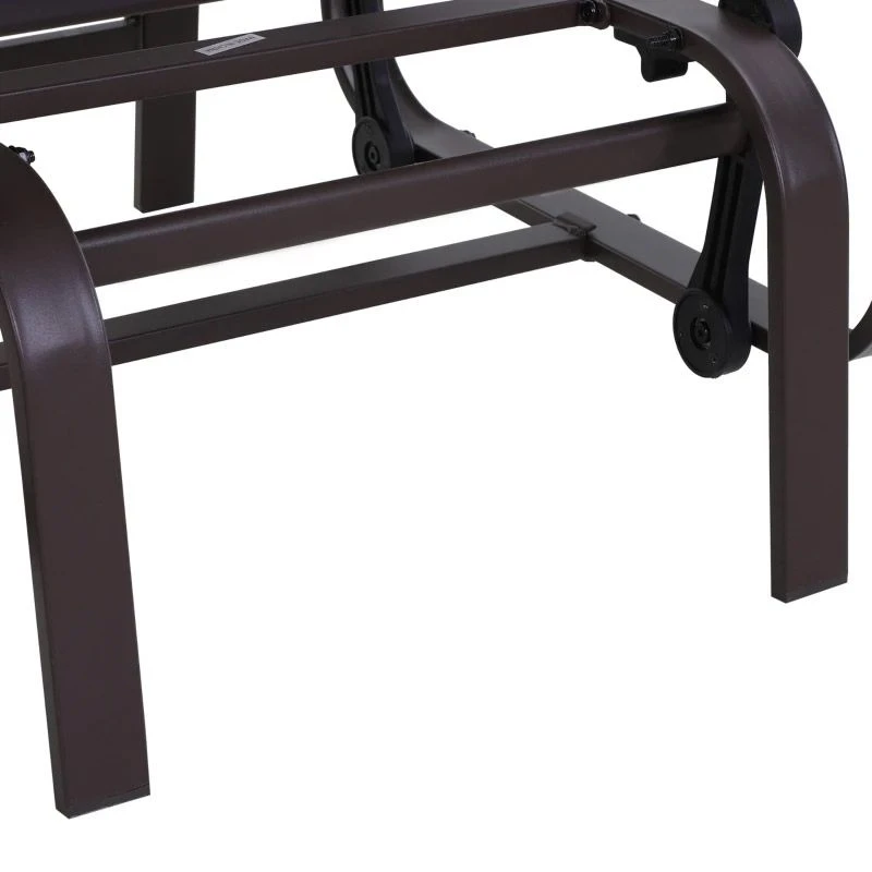 Outsunny Outdoor Garden Rocking Chair - Steel - Grey - 84A-009 - Image 9