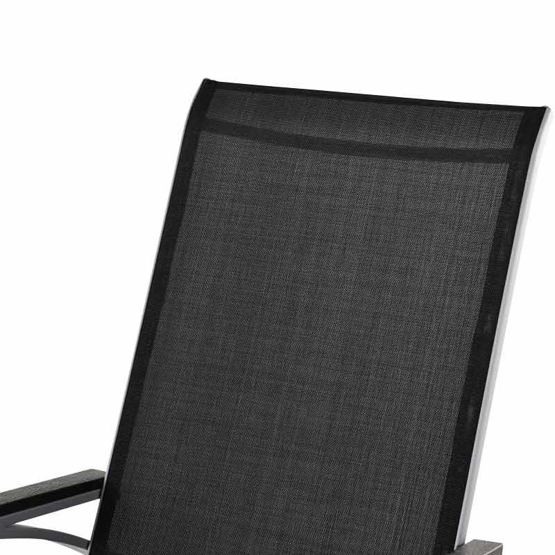 Outsunny Garden Rocking Chair - Black/Silver - 84A-037 - Image 6